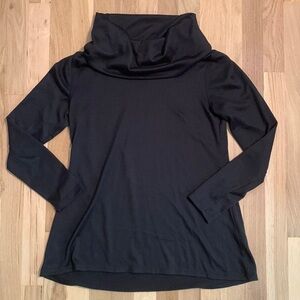 𝅺isaac Mizrahi Live! Cowl-neck Long Sleeve Black Super Soft Sweater Women’s XS